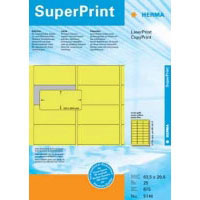 Herma Labels luminous yellow 63,5x29,6 SuperPrint 675 pcs. (5140)